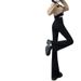 Fleece-Lined Thickened Black Pants For Women, New Autumn Winter Large Size High-Waisted Slimming And Height-Enhancing_mkmklike.com