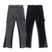 Men's Clothing High Street Ink Splashed Splicing Vibe Style Flared Jeans For Men And Women Ins Loose Floor Length Straight Trousers_mkmklike.com