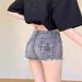 Women's Sexy Ripped Denim Shorts Summer Style Thin Low Waisted American Retro Fashion Print Bodycon Hot Pants_mkmklike.com