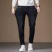 Men's Clothing Jeans Large Size Trendy Brand Fashion Trendy Brand Casual Elastic Small Straight Slim Trousers_mkmklike.com