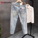 Men's Slim Fit Stretch Jeans - Premium Lightweight Denim Pants For Spring & Summer (Blue, 28-34 Waist)_mkmklike.com
