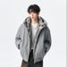 Pulse Pulse Cross-Border Winter Down Jacket New Style Hooded Integrated Fleece Warm Thickened Denim Casual Men's Coat_mkmklike.com