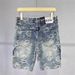 Summer New Style Men's Denim Shorts Trendy Versatile High End Slim Fit Mid Length Five Point Pants_mkmklike.com