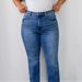 Women’s Clothing New Women's Jeans Women's Pants Straight Trousers Mid Waist Elastic Large Size Slightly Flared Frayed Edge_mkmklike.com