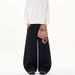 Men's Raw Cutaway Jeans Unisex Design Baggy Style Wide Leg Fit With Detachable Bandana_mkmklike.com