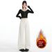 Women's Loose-fitting Vintage High-waisted Slimming Coffee-colored Straight-leg Denim Pants, Floor-length Wide-leg Jeans_mkmklike.com
