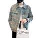 Japanese Retro Diamond Pattern Denim For Men, Spring And Autumn, Trendy Loose Washed Ins American Style Casual Shirt_mkmklike.com