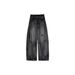 Vintage High Street Distressed Cat Whisker Wide Leg Denim Jeans For Men & Women - Cleanfit Straight Cut With Deconstructed Panels_mkmklike.com