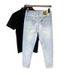 Men's Clothing Light Blue Washed Jeans Men's Style Slim Stretch Skinny Pants 2024 Spring And Autumn Men's Harem Pants_mkmklike.com