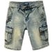 American Jeans Men's 5-point Ami Kaji Retro Multi-bag Denim Five-point Pants Men's Summer Thin Overalls Men's_mkmklike.com