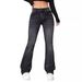 Cross-Border Exclusive Independent Station European And American Women's Fashion New High-Waisted Flared Jeans_mkmklike.com