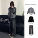 Loom American Retro Padded Shoulder Blazer Suit For Men Women, Spring And Autumn Style, Niche Design, Casual Couple Short_mkmklike.com