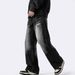 Men's Clothing Loose Dark Blue Straight Pants Washed Old Wide Leg Trousers Trend_mkmklike.com