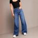 Women's Wide Leg Jeans - Retro Washed Denim Pants With High Waist & Comfort Stretch, Street Style Loose Fit Pants In Blue/Black/Gray/White_mkmklike.com