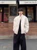 Black American Style Flight For Men, Cool And Handsome Tough Guy Coat, Oversized Three-Proof Stand Collar Baseball_mkmklike.com