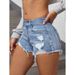 American Retro Denim Women, New Fashion For Summer 2025, Trendy Ripped Personalized Shorts_mkmklike.com