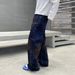 Men's Clothing High Street Unisex Wide Leg Loose Straight Rhinestone Graffiti Jeans Heavy Duty Firework Shiny Gray Streetwear Brand_mkmklike.com
