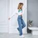 Women’s Wide Leg Jeans – Spring Trendy Flared Denim Pants (Sizes 25-32, Cotton Blend, Classic Blue, Office & Casual Styling)_mkmklike.com