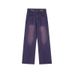 2026 New Vintage Straight-Leg Jeans For Women, Spring And Autumn Style, Petite High-Waisted Floor-Length Loose Wide-Leg_mkmklike.com