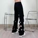 Men's Trendy High Street Style Retro Distressed Flared Black Jeans Slimming Loose Fit Straight Leg American Cross Border_mkmklike.com