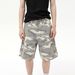 Men's Clothing Camouflage Loose Wide Leg Casual Shorts Versatile Washed Denim Shorts Trend_mkmklike.com