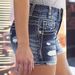 Women's Ripped Denim Shorts Best Selling Three Quarter Length Style_mkmklike.com