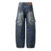 Men’s Light Wash Distressed Skinny Jeans – Slim Fit, Stretch Comfort, Vintage-Inspired, Retro Style (Sizes 28-38, Mid-Rise, Classic Blue)_mkmklike.com