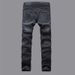 Pulse Men's Light-colored Pleated Slim Fit Straight Leg Motorcycle Pants European And American Wholesale One-piece_mkmklike.com