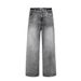 Men's Clothing Silver Straight Leg Distressed Light Gray Baggy Jeans For Men - Vintage Washed Denim Pants With Ripped Details & Straight Leg Fit_mkmklike.com