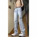 Men's Retro Trendy Washed Flared Jeans Slim Fit Casual Trousers High Street Vibe Durable Straight Leg Mid Waist_mkmklike.com
