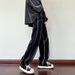 Minimalist Jeans Men's American High Street Straight Leg Trendy Summer Brand High-End Loose Black Casual Pants_mkmklike.com