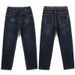 Large Size Men's Ribbed Elastic Elastic Waist Straight Jeans Men's Fattened Plus Size Washed Business Jeans Men's_mkmklike.com