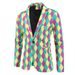 2024 New 3D printed diamond checkered jacket for men's European casual suit_mkmklike.com