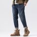 Factory Direct Supply Autumn And Winter New Small Straight-footed Jeans Men's High-quality Niufeng Loose Washed Denim Trousers Men_mkmklike.com