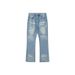 Men's Clothing Ice Blue Washed Jeans Water Ripples Messy Cat Whisker Baggy Style Trousers_mkmklike.com