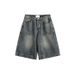 Men's Clothing Thin Denim Shorts Men's Summer New Straight Half Pants High Street Shorts_mkmklike.com
