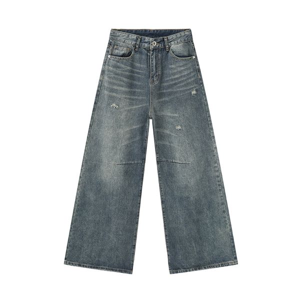 New Product, American High Street Destruction Wind Worn Mopping Washed Jeans_mkmklike.com