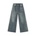 New Product, American High Street Destruction Wind Worn Mopping Washed Jeans_mkmklike.com