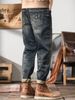 Men's Clothing Loose Fitting Men's Stretchy Jeans Plus Size Straight Leg Casual Retro Harem Style For Spring And Autumn_mkmklike.com