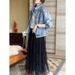 Fashionable Simple Design Sequin Denim Jacket Women, 2026 Spring Autumn New Style, Versatile And Loose-fitting Top For_mkmklike.com