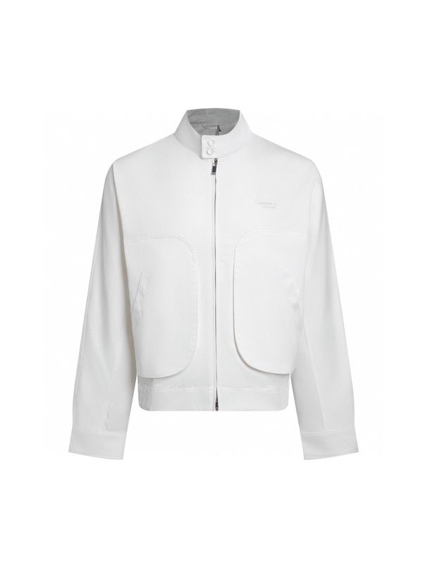 Classic CD Letter Embroidered Men's Stand Collar Bomber Jacket_mkmklike.com