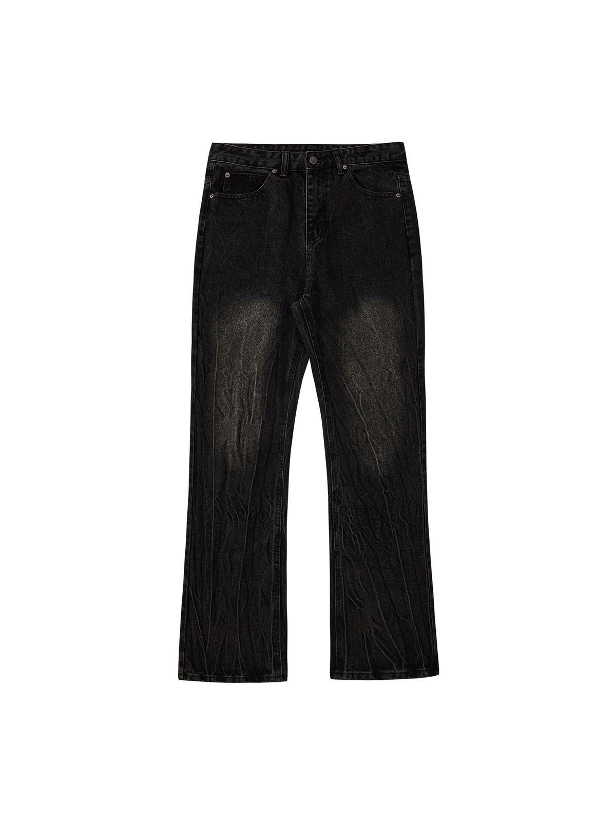 Men's Clothing Men's Clothing | Vintage 517 Style Black And Gray Lightning Pattern Washed Flared Jeans Kenijima_mkmklike.com