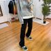 Nordmann American Style Basic Light Blue Flared Jeans Draped Versatile Casual Cleanfit Long Pants Men High Street_mkmklike.com