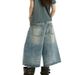 Women's Distressed Denim Capri Pants Loose Fit Versatile Washed American Trendy Summer Style Vibe_mkmklike.com