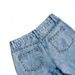 Women's High Waist Straight Leg Jeans - Classic Blue Denim With Pearl Button Details, Comfortable Cotton Blend, Loose Fit For Casual Style_mkmklike.com