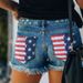 Women's Clothing Print Slimming Ripped Single Row Button Denim Shorts_mkmklike.com