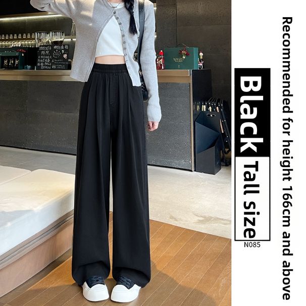 Women's High-Waisted Tencel Denim Jeans Flowy Relaxed Loose Straight Leg Slimming Wide Leg Pants For Petite Figures Summer New Style_mkmklike.com