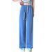 Plus Size Tencel Jeans For Women Summer Loose High Waist Washed Draped Thin Casual Wide Leg Straight Pants_mkmklike.com