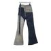 Distressed Waxed Oversized Flared Jeans Raw Edge Denim Pants Vintage Washed Cotton Stacked Hem Patchwork Accents M-XXL_mkmklike.com