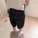 Women's High Waist Color Blocked Denim Shorts Summer Thin Loose Straight Leg Slimming Retro Style Five Point Pants_mkmklike.com